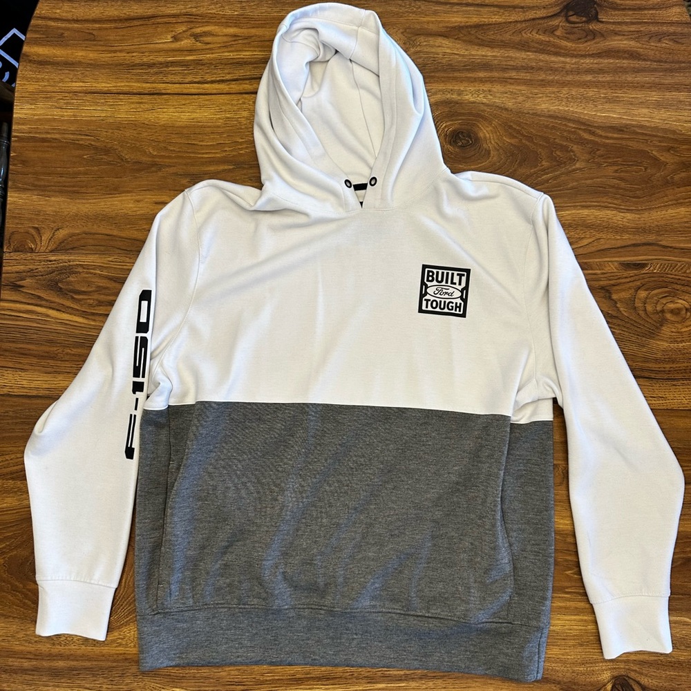 Ford F-150 Lightning White and Gray Hoodie